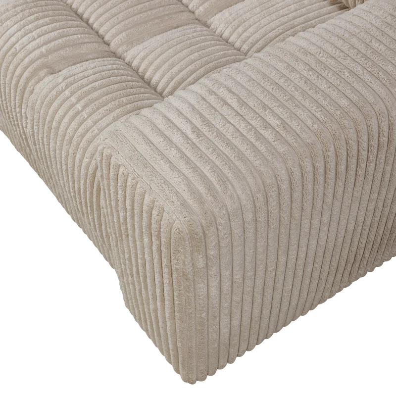 Second Date loveseat gerippter stoff travertin