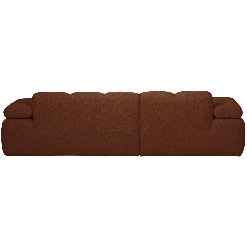 Mojo chaiselongue sofa links bouclé rust brown meliert