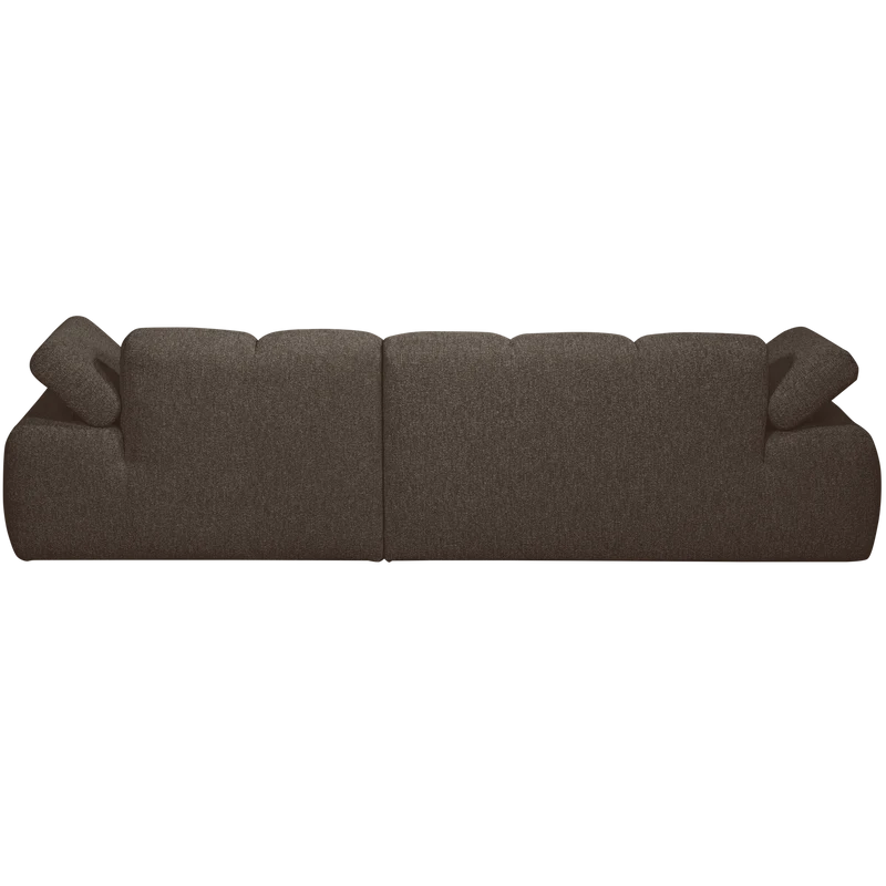 Mojo chaiselongue sofa rechts bouclé braun melange