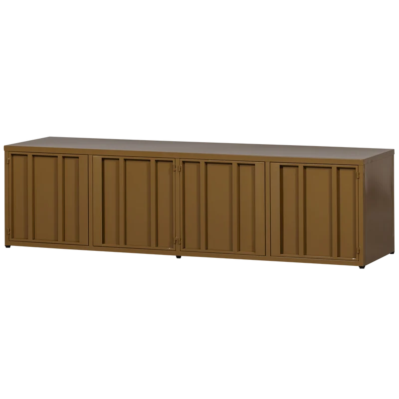 Level tv schrank metall honiggelb 44x160 cm
