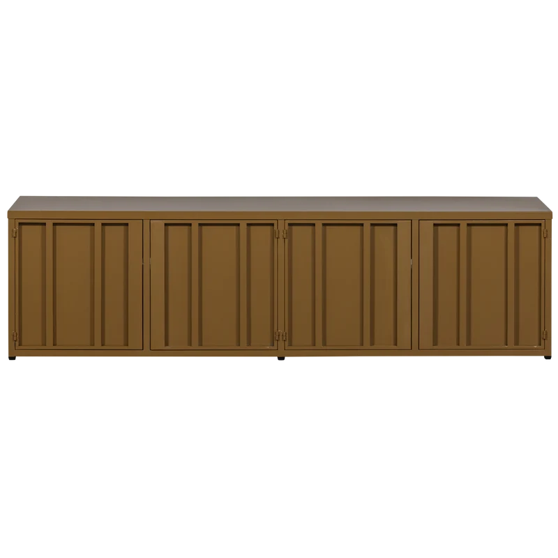 Level tv schrank metall honiggelb 44x160 cm