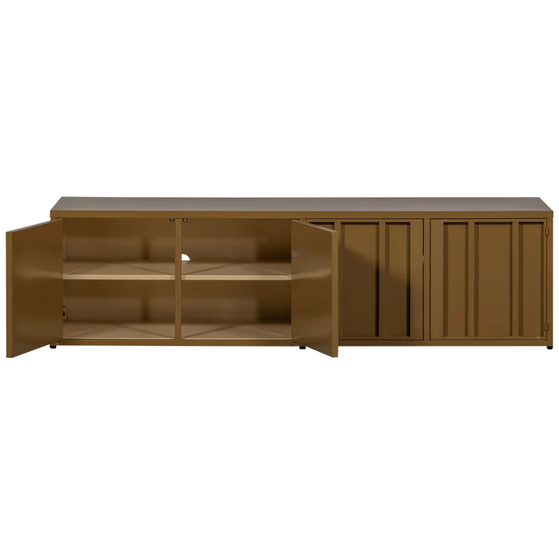 Level tv schrank metall honiggelb 44x160 cm