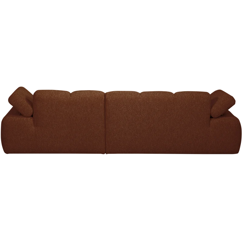 Mojo chaiselongue sofa rechts bouclé rust brown meliert