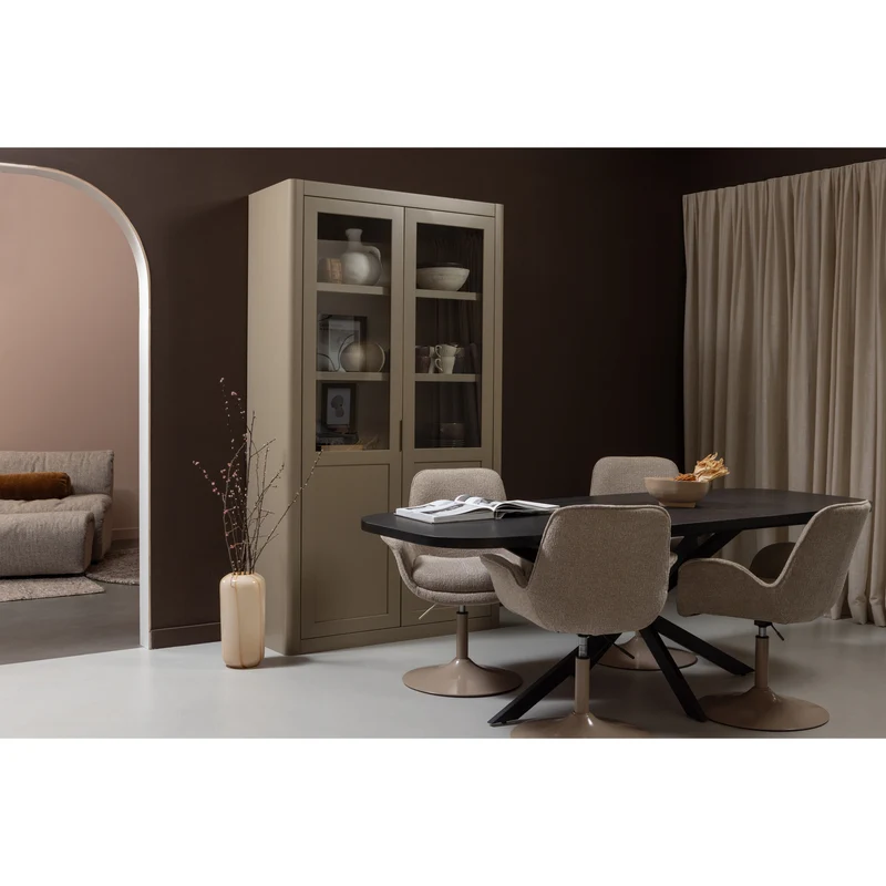 Arros esstisch ausziehbar 180-220x90 cm mdf schwarz