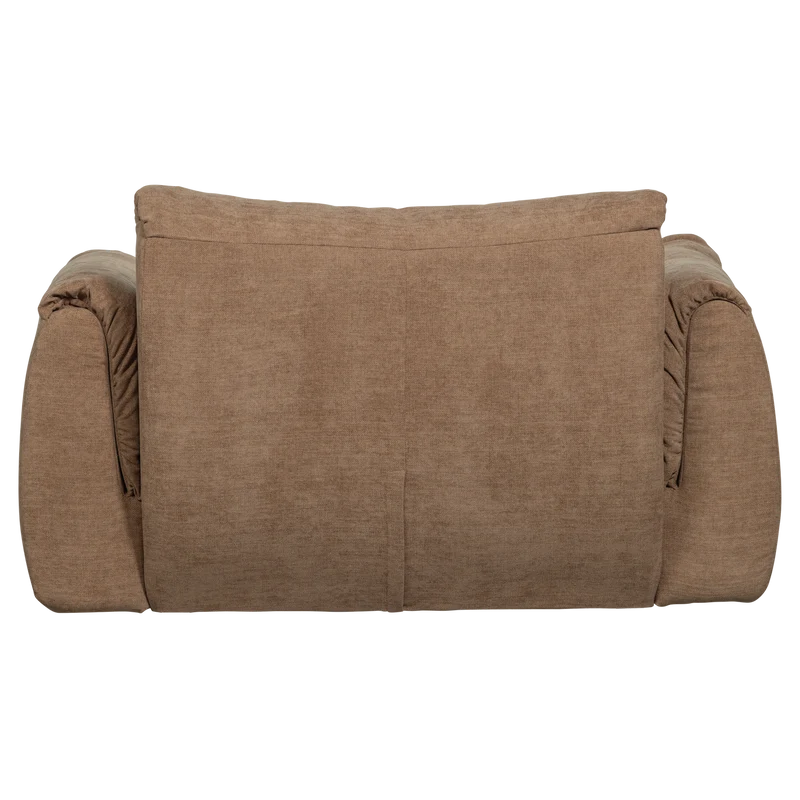 Baggy liegesessel gewebte chenille braun