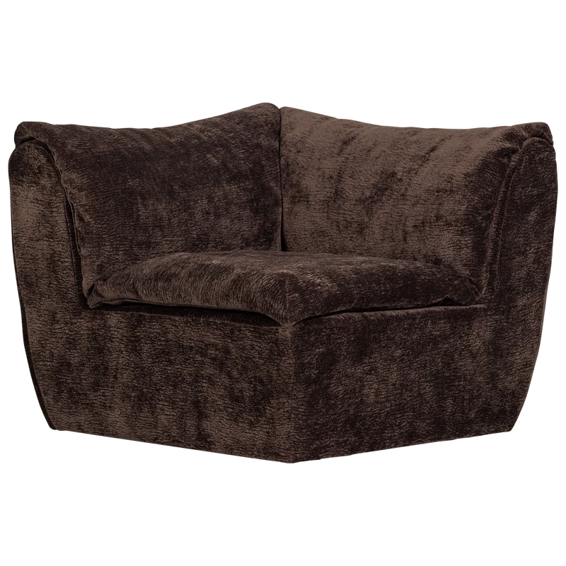 Baggy eckelement 3D chenille dunkelbraun