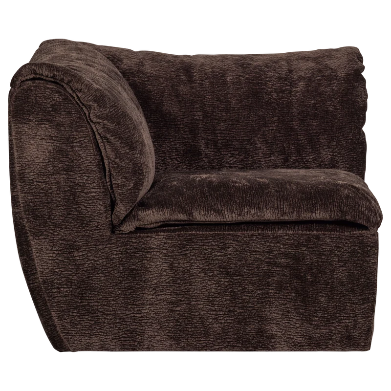 Baggy eckelement 3D chenille dunkelbraun