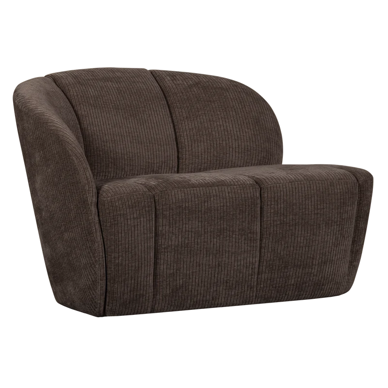 Mojo 2-sitzer bank links gerippter braun