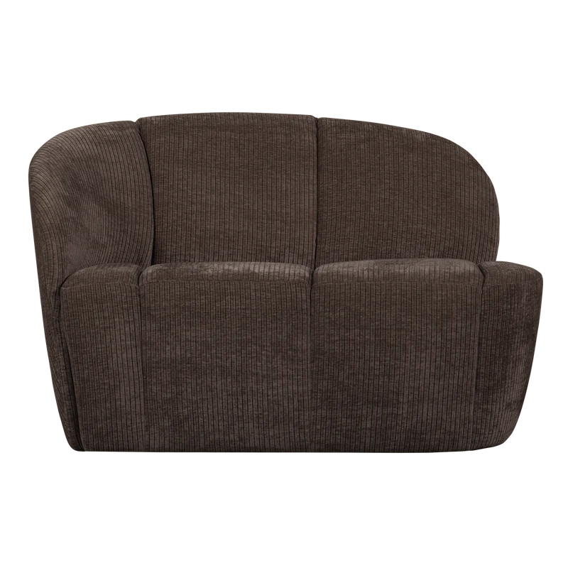 Mojo 2-sitzer bank links gerippter braun
