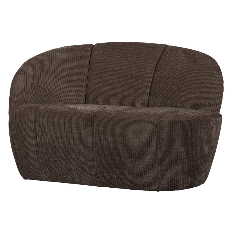 Mojo 2-sitzer bank links gerippter braun