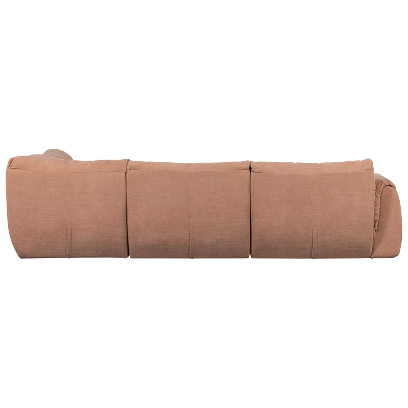 Baggy eckbank right gewebte chenille altrosa