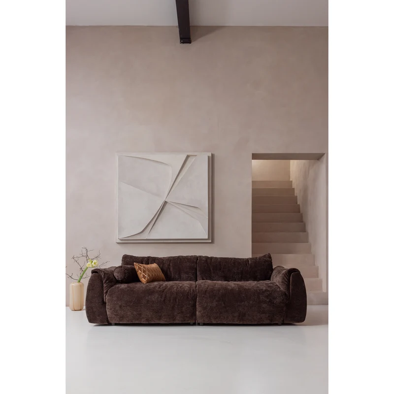 Baggy 2-sitzer rechts 3D chenille dunkelbraun
