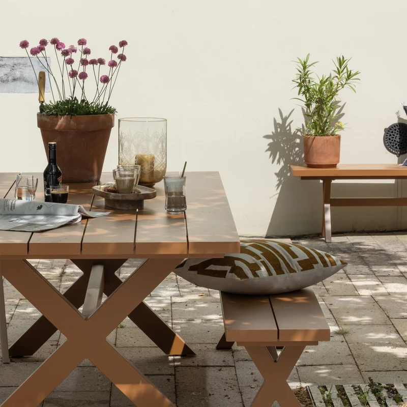 Bliss gartenstuhl mit stangen biofaser off white melange