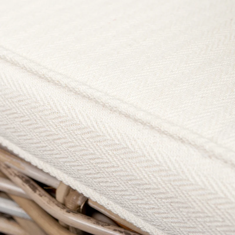 Formschöner Rattan-Sessel CHARLOTTE Natural Grey inkl. Sitzkissen