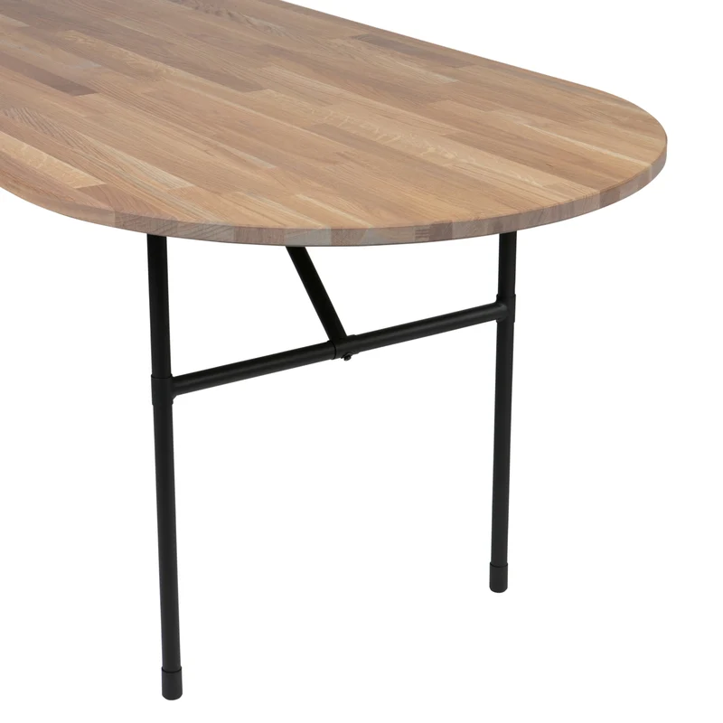 Tablo tischplatte oval eiche öl grau