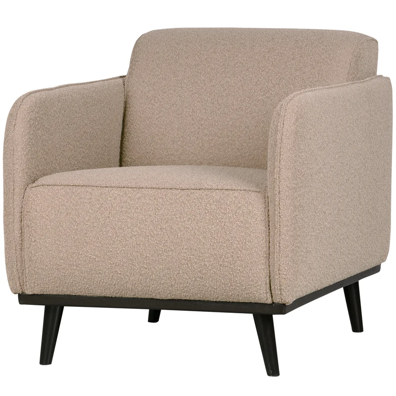 Statement arm chair bouclé beige