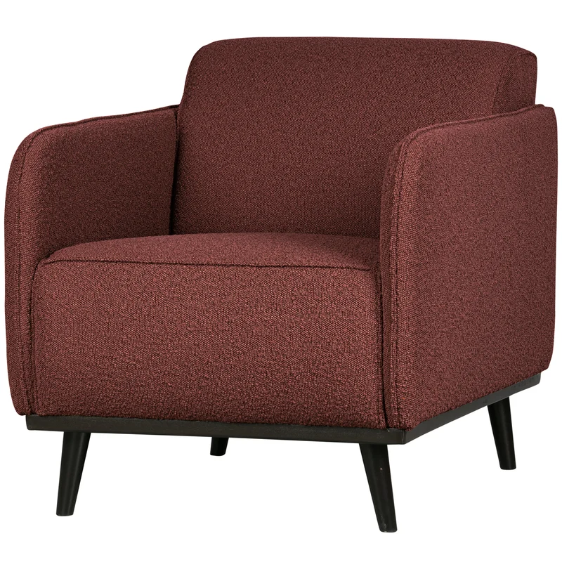Statement arm chair bouclé kastanie