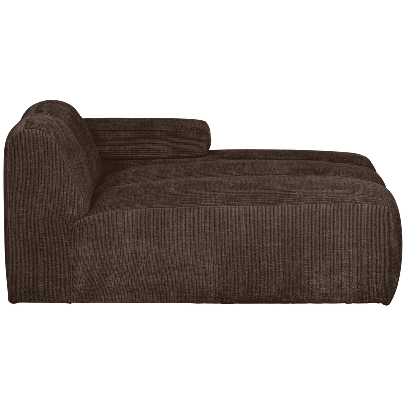 Mojo chaise longue element rechts gerippter braun