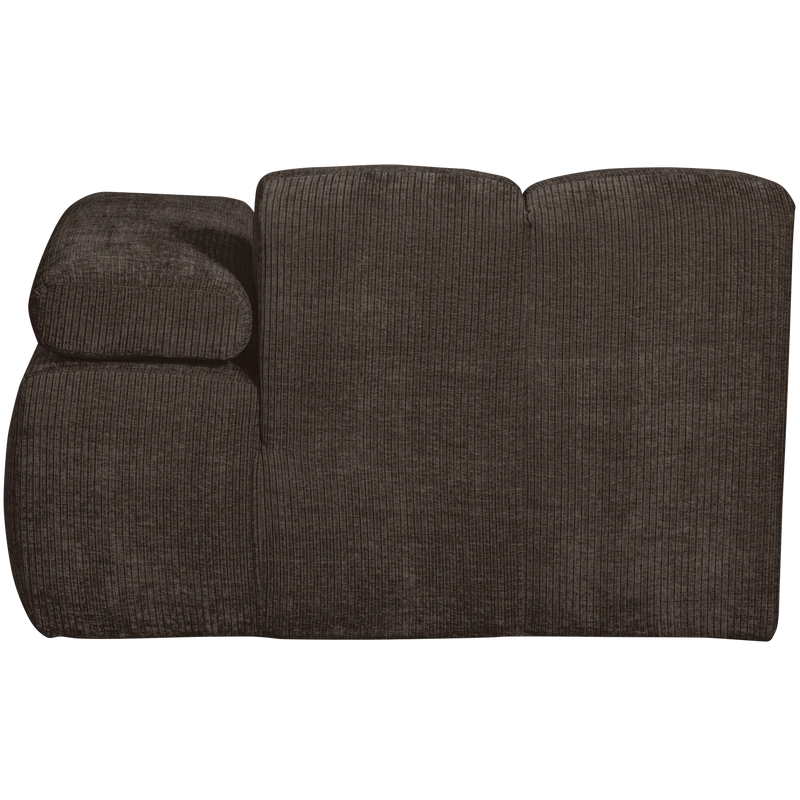Mojo chaise longue element rechts gerippter braun