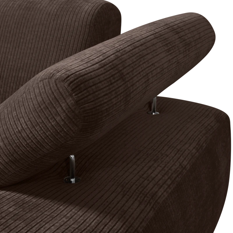 Mojo chaise longue element rechts gerippter braun
