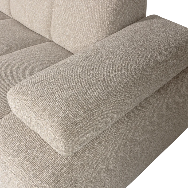 Mojo chaiselongue sofa links bouclé beige melange