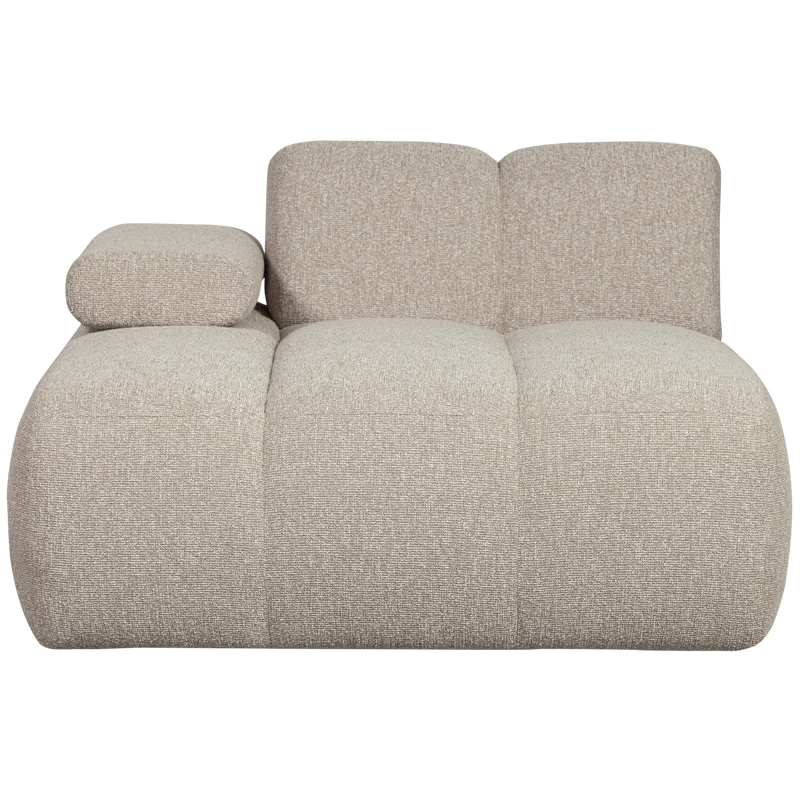 Mojo chaise longue element links bouclé beige melange