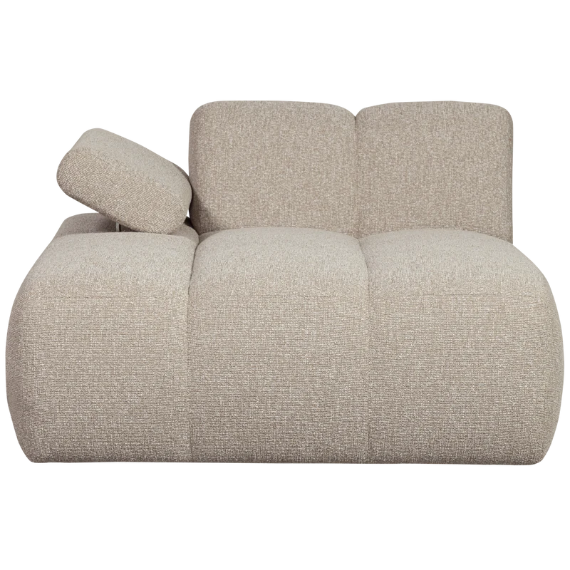 Mojo chaise longue element links bouclé beige melange