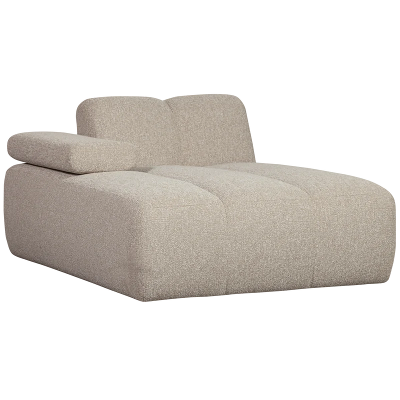 Mojo chaise longue element links bouclé beige melange