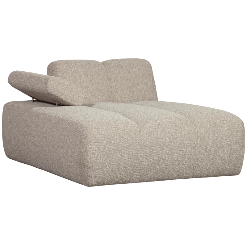 Mojo chaise longue element links bouclé beige melange