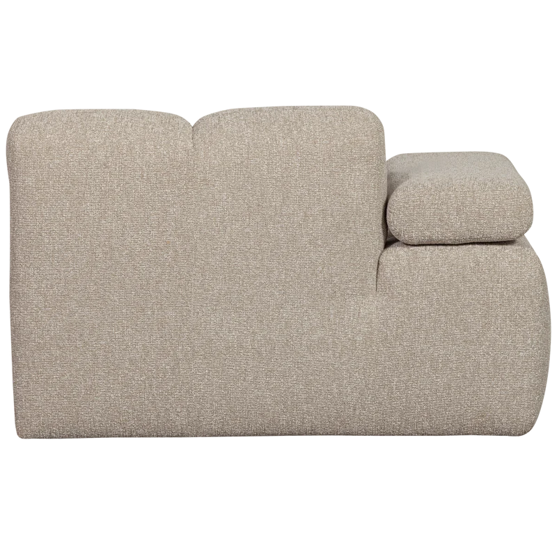 Mojo chaise longue element links bouclé beige melange