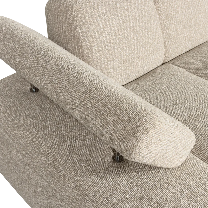 Mojo chaise longue element links bouclé beige melange