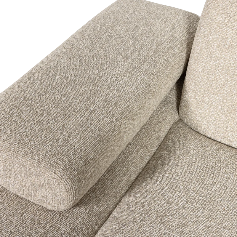 Mojo chaise longue element links bouclé beige melange