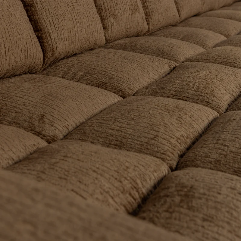 Second Date chaise longue rechts struktur samt brass