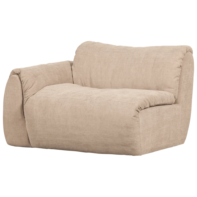 Baggy 1-sitzer element arm links gewebte chenille sand