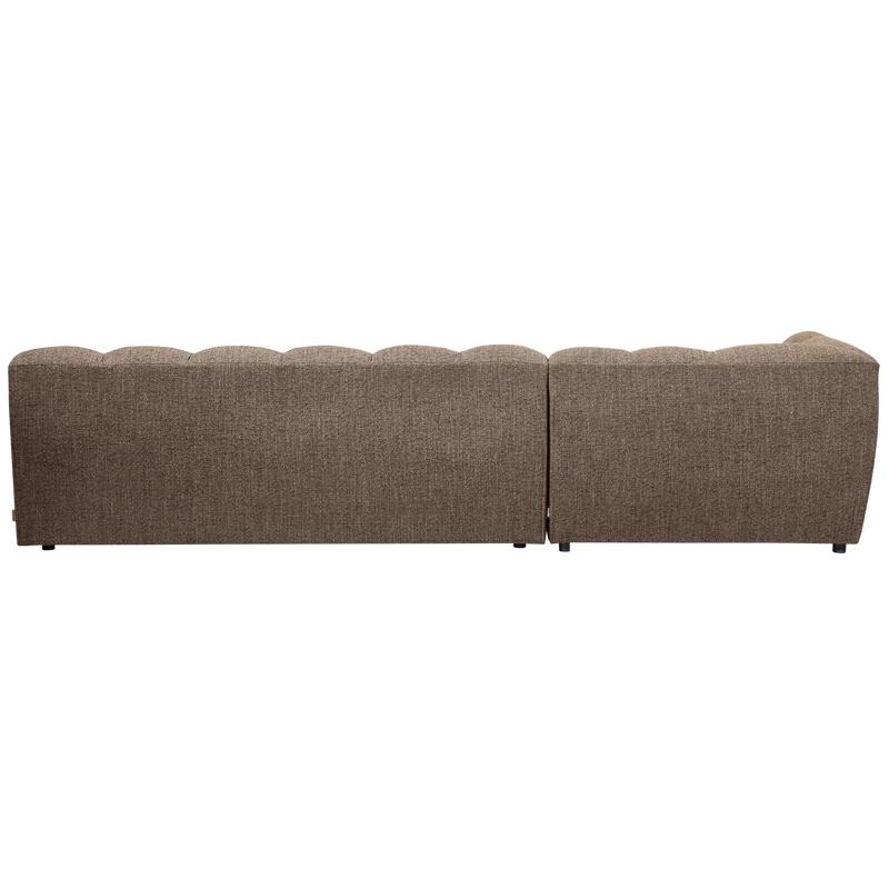 Allure chaise longue links gewebtes dunkelbraun melange