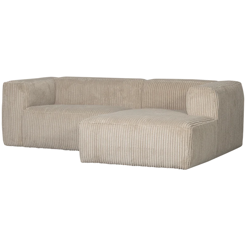 Bean chaise longue sofa rechts cord travertin