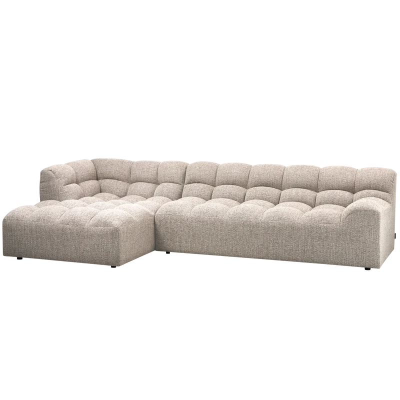 Allure chaise longue links gewebtes natur melange