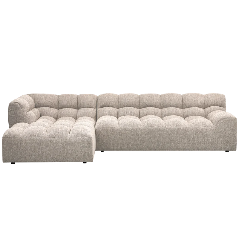 Allure chaise longue links gewebtes natur melange