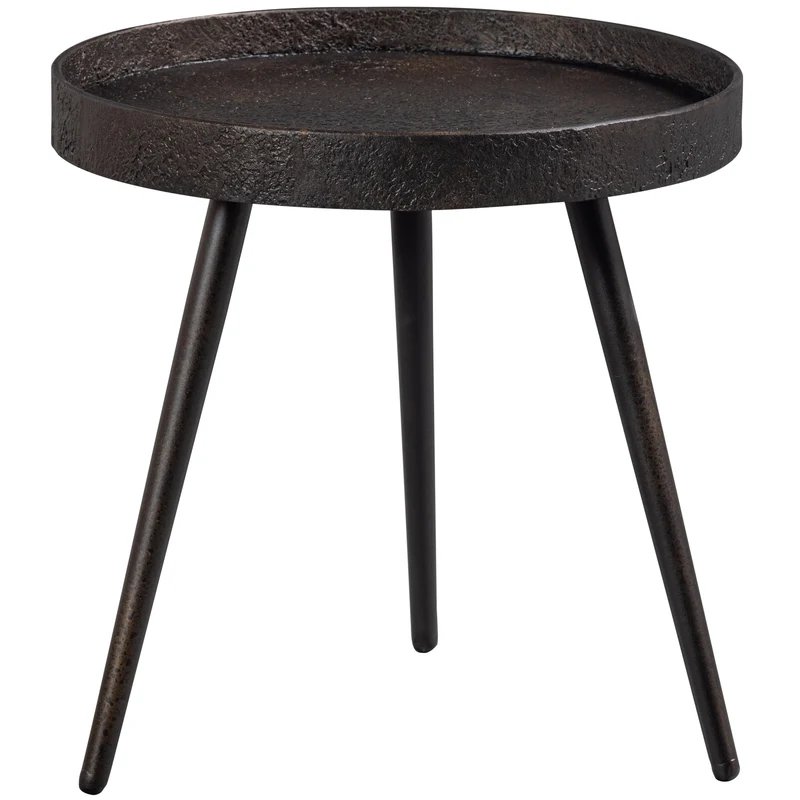 Bounds beistelltisch M holz/metall antique gold 41xø41 cm