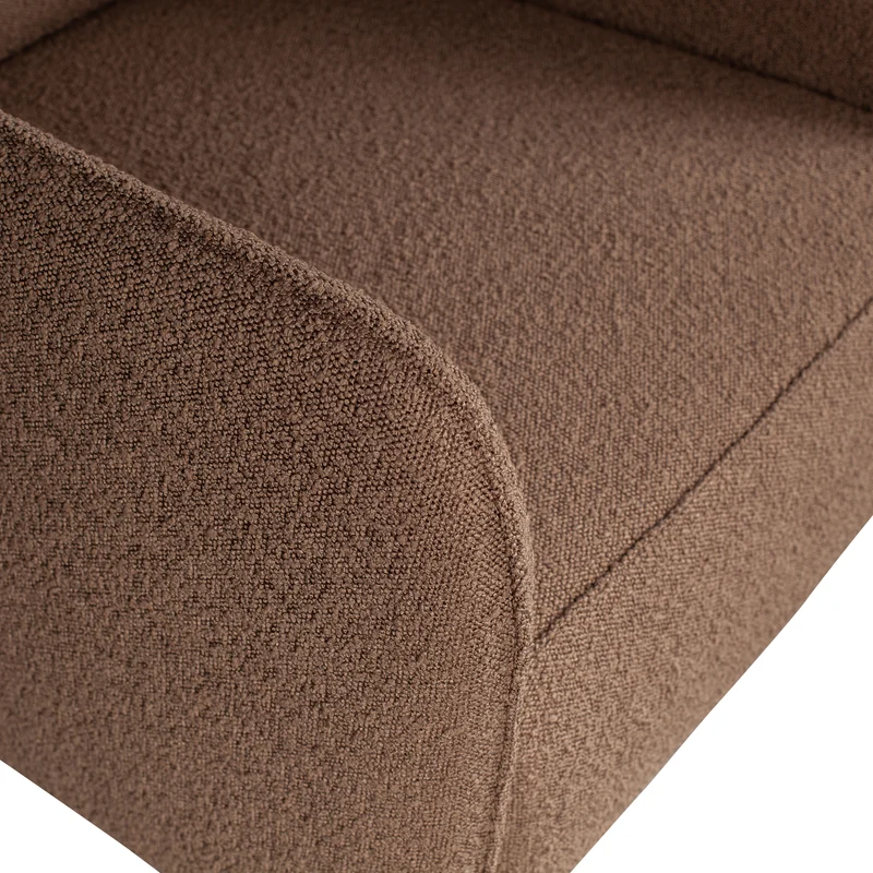 Statement arm chair bouclé nougat
