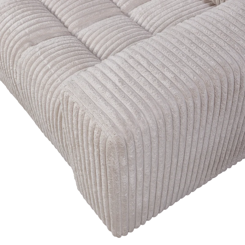 Second Date loveseat gerippter stoff natur
