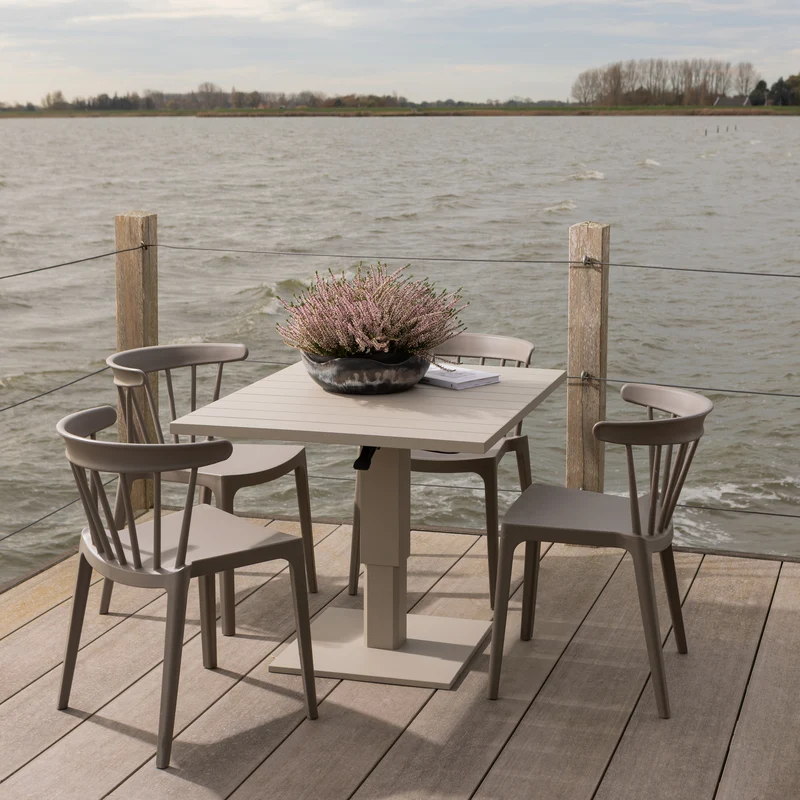Bliss gartenstuhl mit stangen kunststoff taupe
