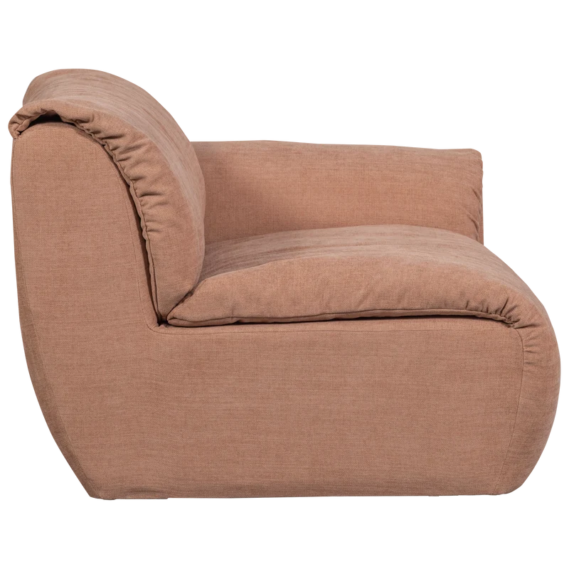 Baggy 1-sitzer element arm rechts gewebte chenille altrosa