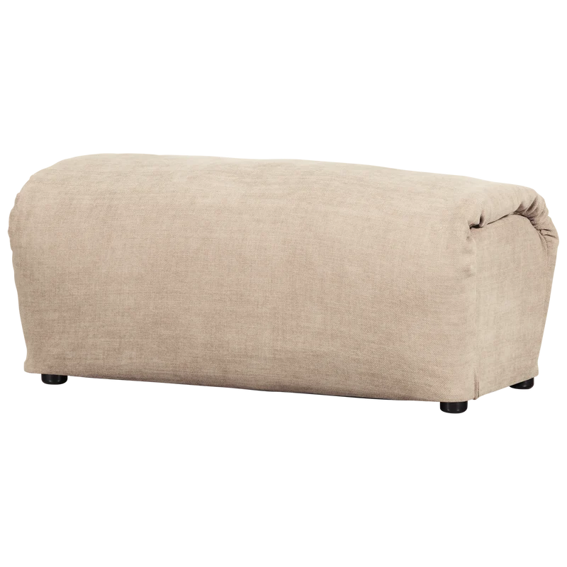 Baggy hocker gewebte chenille sand
