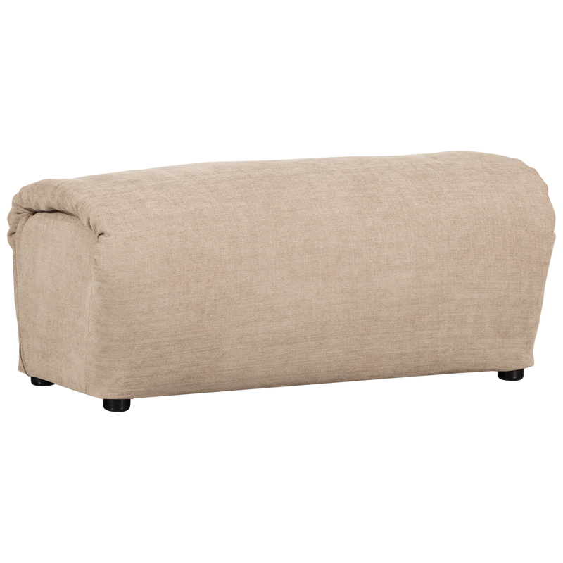 Baggy hocker gewebte chenille sand