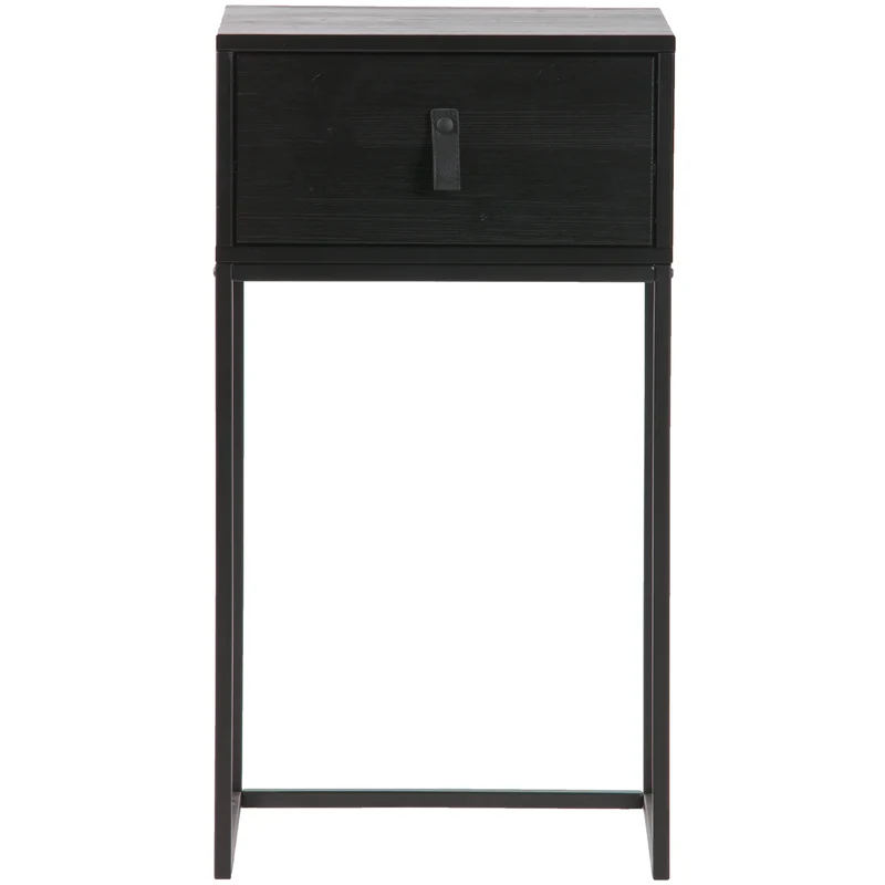 Zola nachtschrank mit schublad schwarz
