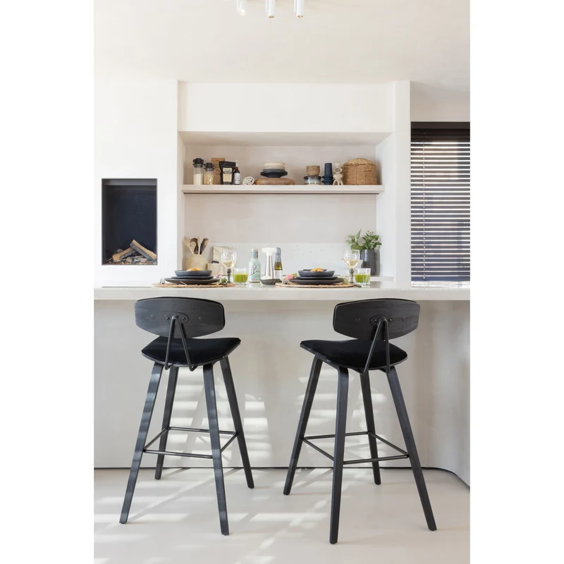 Senn barhocker velvet schwarz