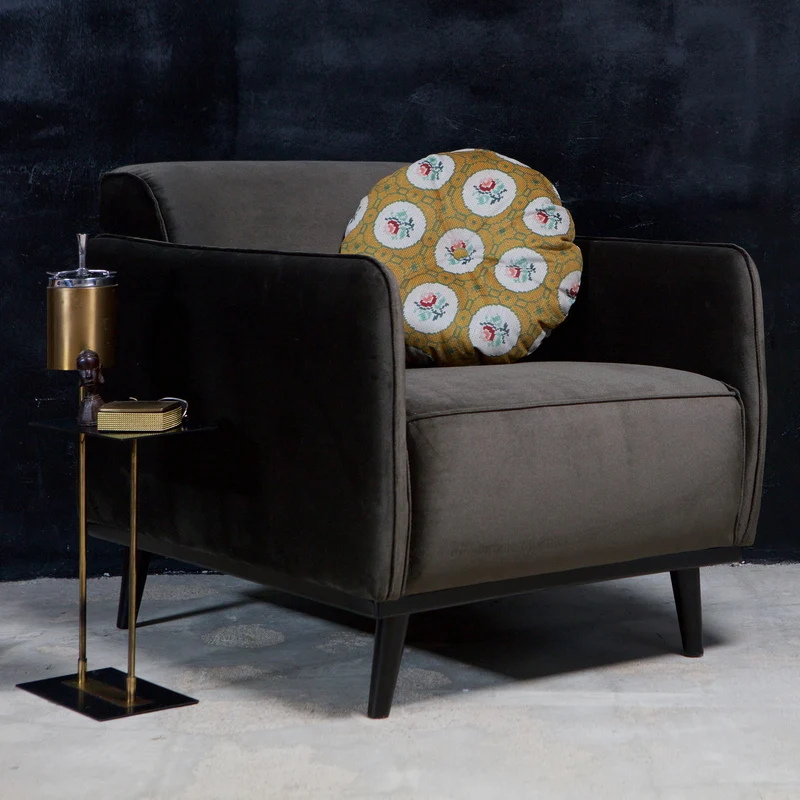 Statement arm chair velvet warmen grün