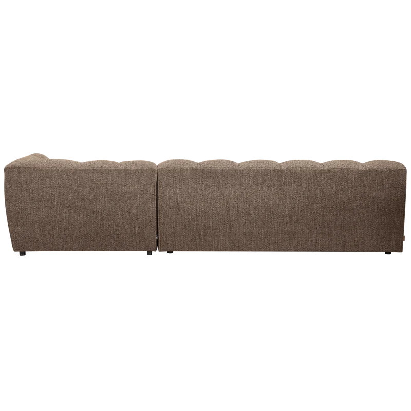 Allure chaise longue rechts gewebtes dunkelbraun melange