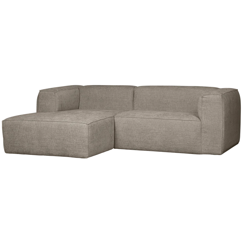 Bean chaise longue sofa links grobe melange travertin